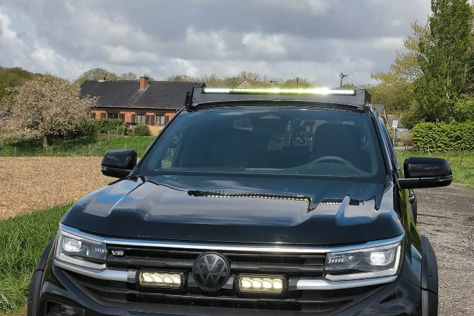 Galerie Slimsport VW Amarok avec barre led 2