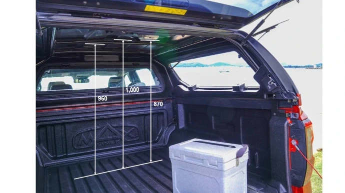 Hard Top ABS pour Pick-up avec Ouvrants - Dimensions